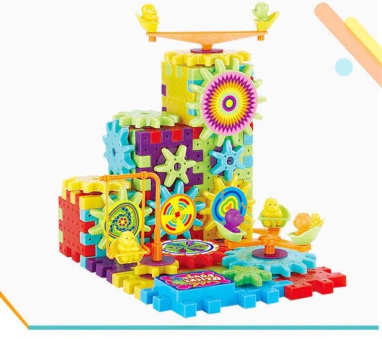 Kits de Construcción de Engranajes Eléctricos 3D - Bloques de Plástico, Juguetes Educativos para Niños