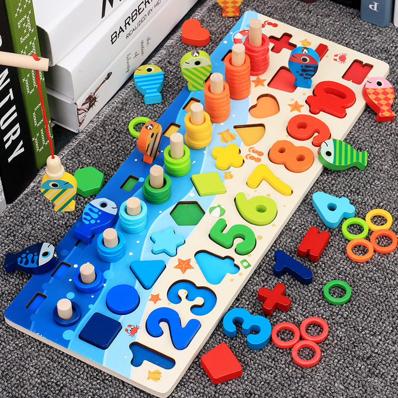 Juguetes Infantiles - Rompecabezas de Números para Bebés, Educación Temprana y Desarrollo Intelectual, de Madera para Niños Pequeños