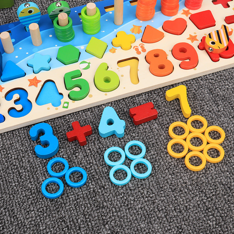 Juguetes Infantiles - Rompecabezas de Números para Bebés, Educación Temprana y Desarrollo Intelectual, de Madera para Niños Pequeños