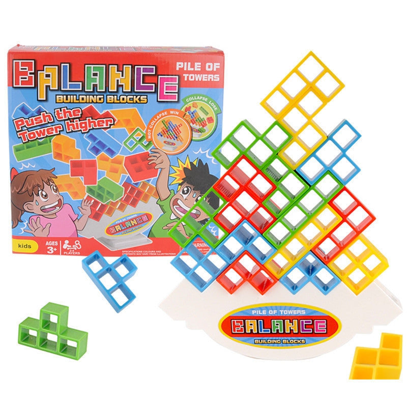 Juegos de Equilibrio y Apilamiento - Juguetes de Bloques para Niños y Adultos, Torre de Bloques para Fiestas Familiares, Viajes, Niños y Niñas, Rompecabezas de Construcción