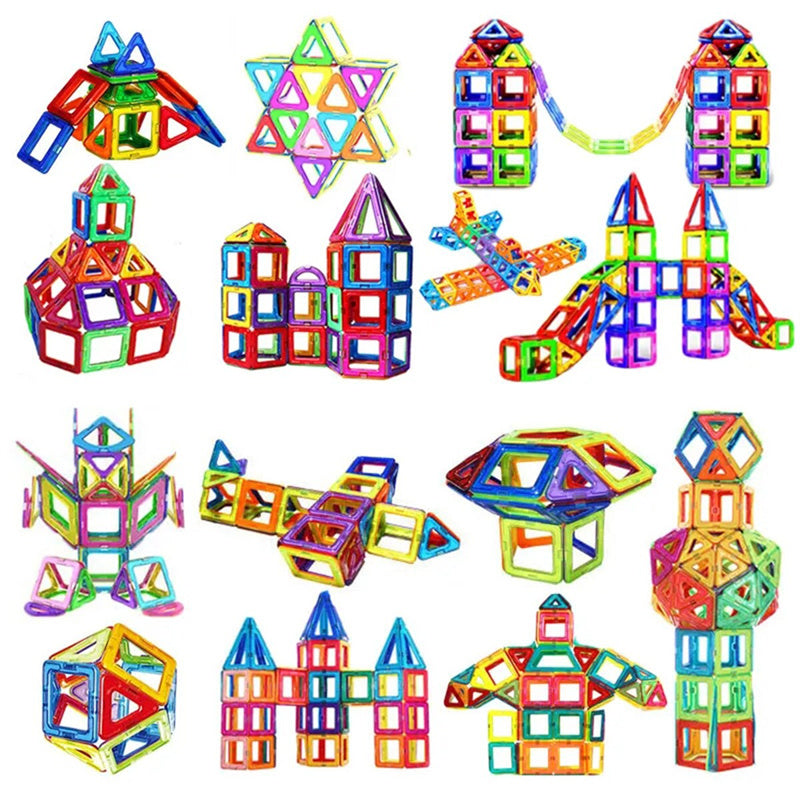 Bloques de Construcción Magnéticos DIY - Juguetes con Imanes para Niños, Set de Construcción Creativa, Regalos para Niños