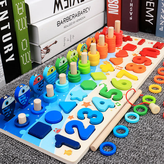 Juguetes Infantiles - Rompecabezas de Números para Bebés, Educación Temprana y Desarrollo Intelectual, de Madera para Niños Pequeños