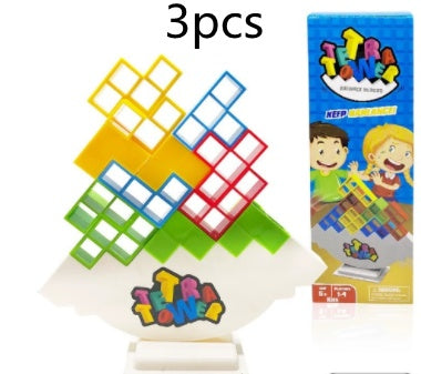 Juegos de Equilibrio y Apilamiento - Juguetes de Bloques para Niños y Adultos, Torre de Bloques para Fiestas Familiares, Viajes, Niños y Niñas, Rompecabezas de Construcción