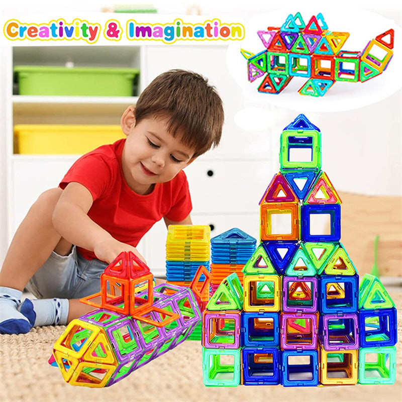 Bloques de Construcción Magnéticos DIY - Juguetes con Imanes para Niños, Set de Construcción Creativa, Regalos para Niños