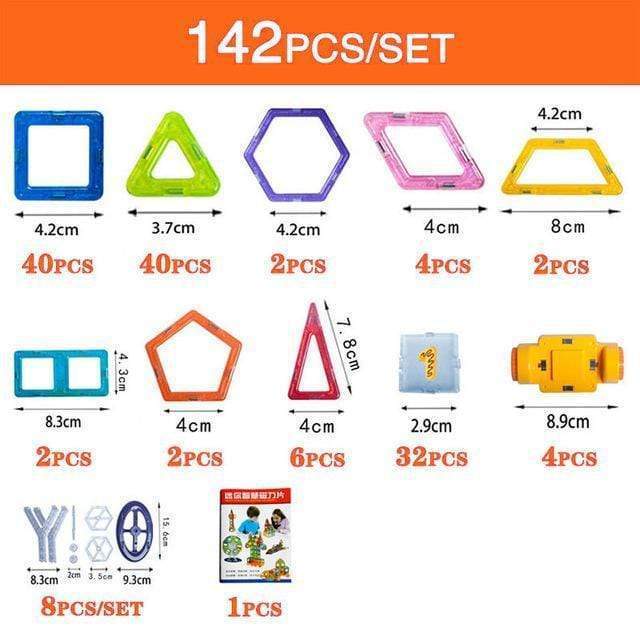 Bloques de Construcción Magnéticos DIY - Juguetes con Imanes para Niños, Set de Construcción Creativa, Regalos para Niños