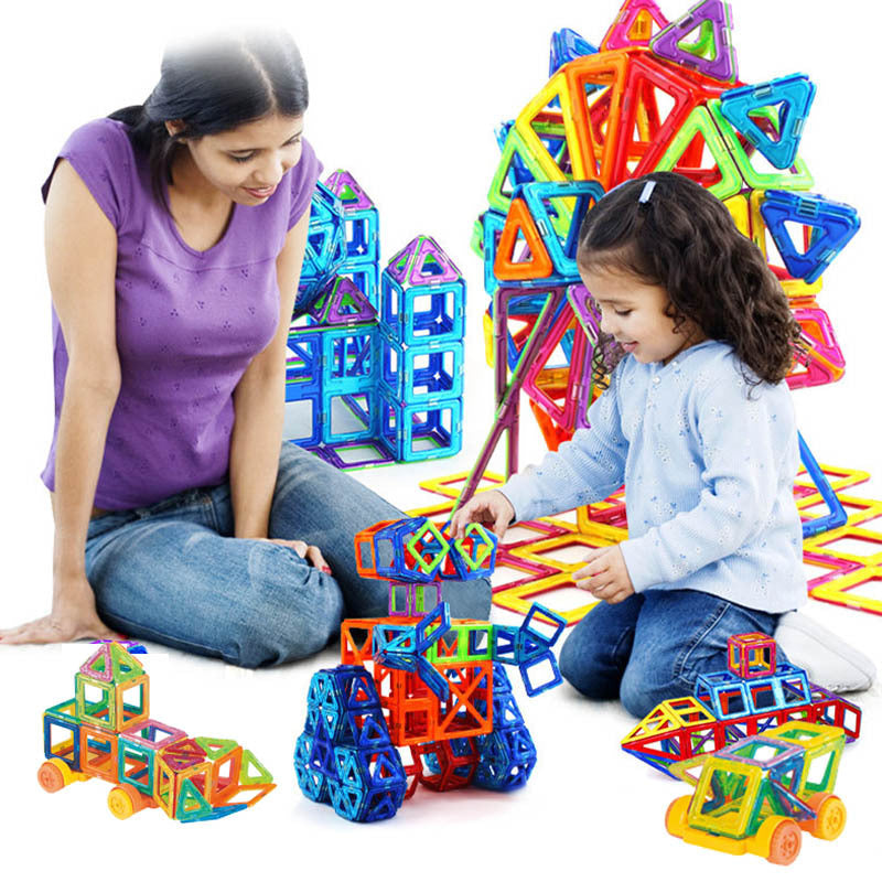 Bloques de Construcción Magnéticos DIY - Juguetes con Imanes para Niños, Set de Construcción Creativa, Regalos para Niños
